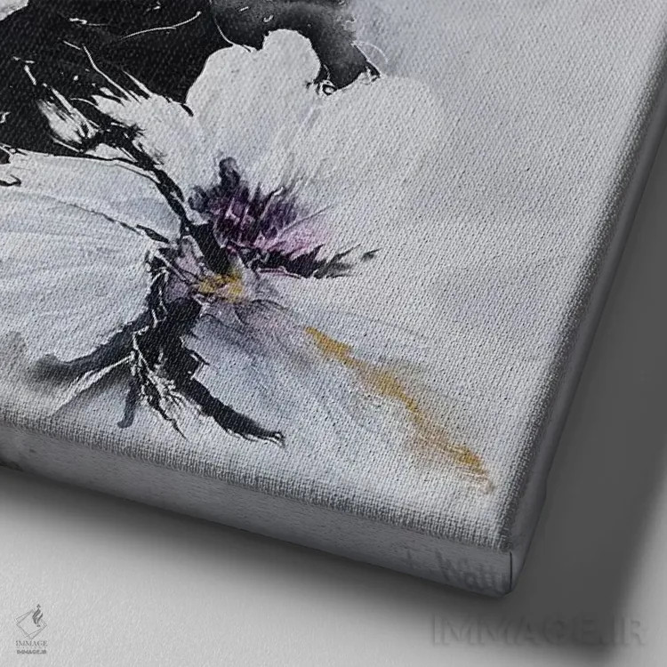 تابلو زیبایی در تاریکی هست II اثر فرانسواز واتره - نمای نزدیک بافت بوم