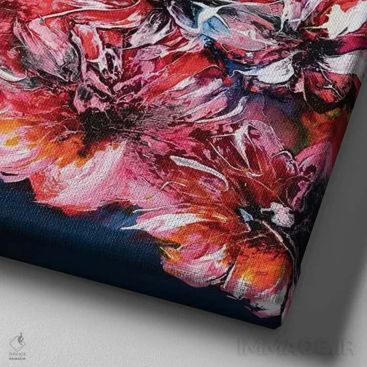 تابلو تابستان وحشی اثر فرانسواز واتره - نمای نزدیک بافت بوم