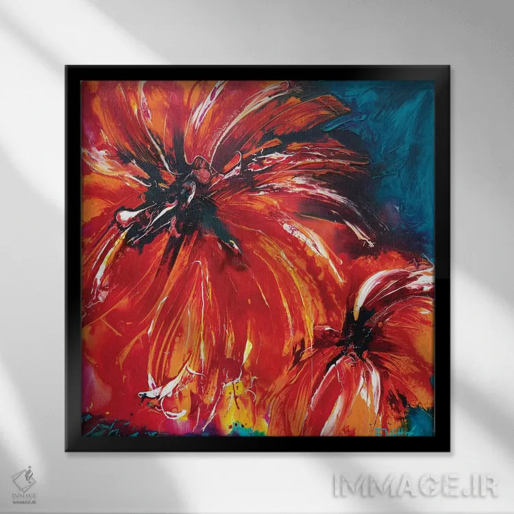 تابلو آفتاب گرمسیری اثر فرانسواز واتره - نمای قابدار مشکی