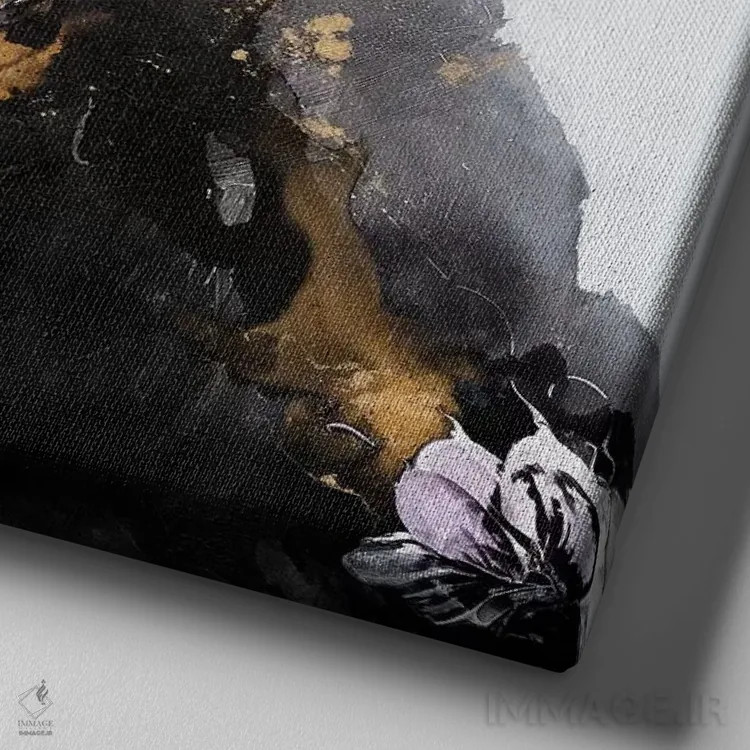 تابلو رقصیدن تا غروب I اثر فرانسواز واتره - نمای نزدیک بافت بوم