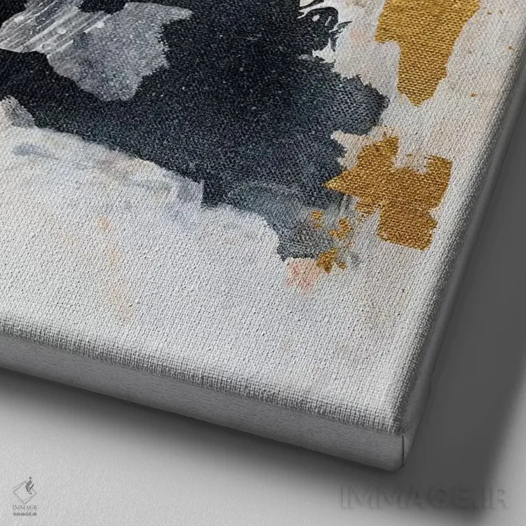 تابلو دالیا اثر فرانسواز واتره - نمای نزدیک بافت بوم