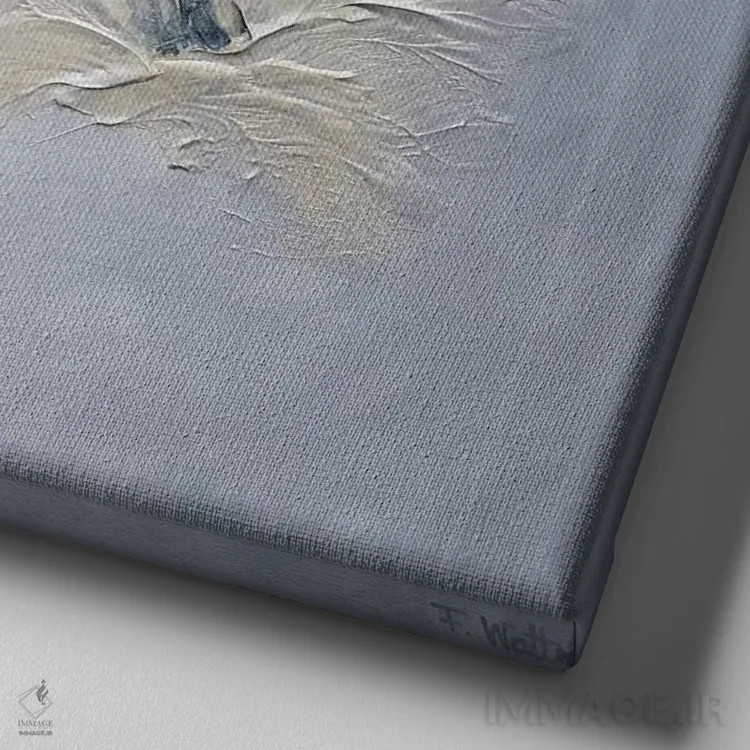 تابلو یک صبح جدید II اثر فرانسواز واتره - نمای نزدیک بافت بوم