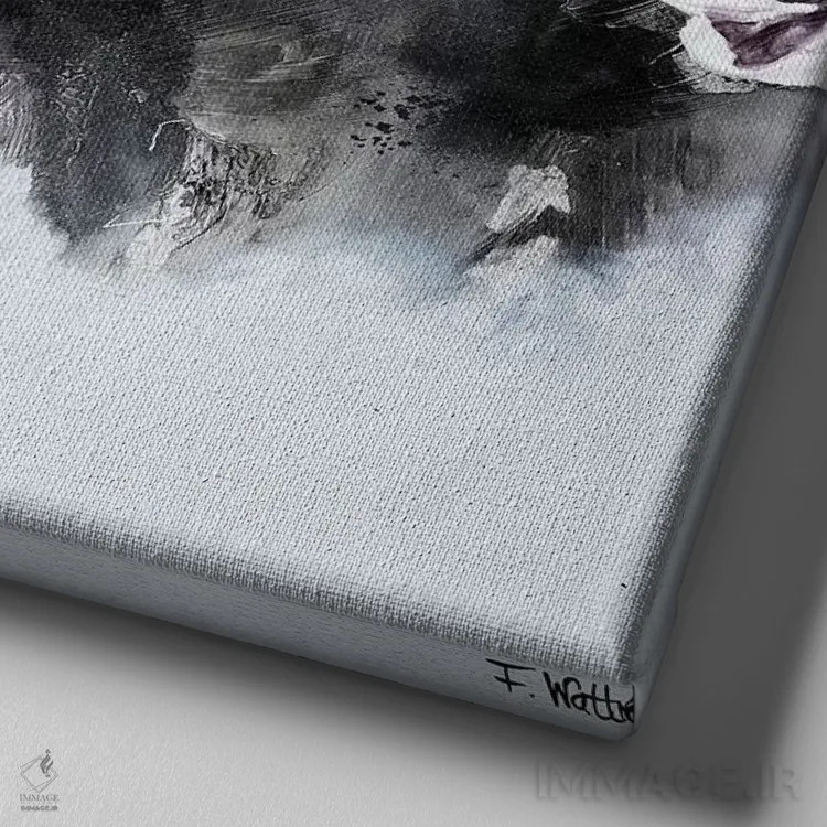 تابلو رقصیدن تا غروب II اثر فرانسواز واتره - نمای نزدیک بافت بوم