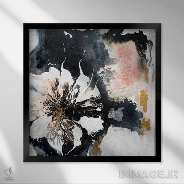 تابلو دالیا اثر فرانسواز واتره - نمای قابدار مشکی
