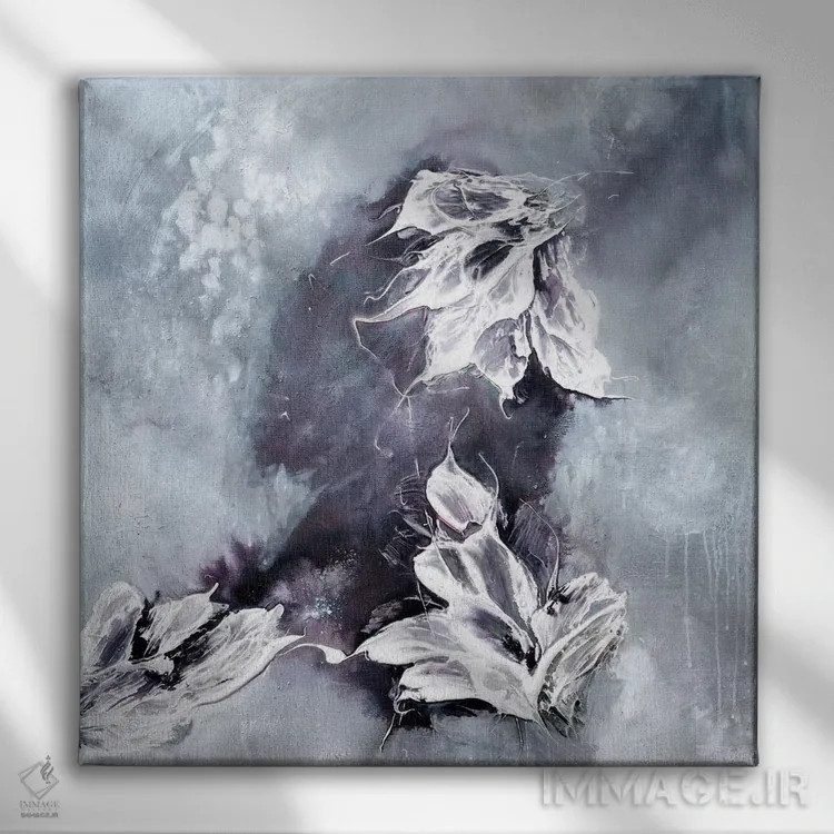 تابلو ابرهای پنبهای در روزی بادخیز اثر فرانسواز واتره - نمای روبهرو روی دیوار