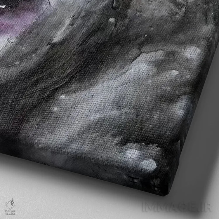 تابلو نبرد عناصر (چهار عنصر طبیعت) اثر فرانسواز واتره - نمای نزدیک بافت بوم