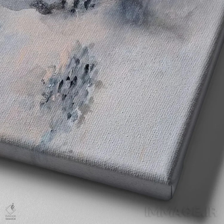 تابلو من اینجا برای تو هستم اثر فرانسواز واتره - نمای نزدیک بافت بوم