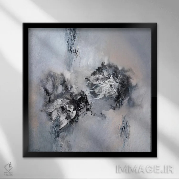 تابلو من اینجا برای تو هستم اثر فرانسواز واتره - نمای قابدار مشکی