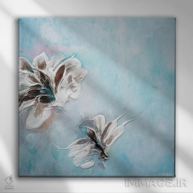 تابلو در دریای فیروزهای I اثر فرانسواز واتره - نمای روبهرو روی دیوار