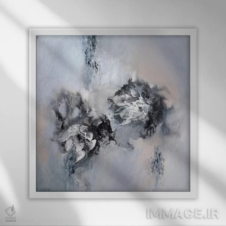 تابلو من اینجا برای تو هستم اثر فرانسواز واتره - نمای قابدار سفید