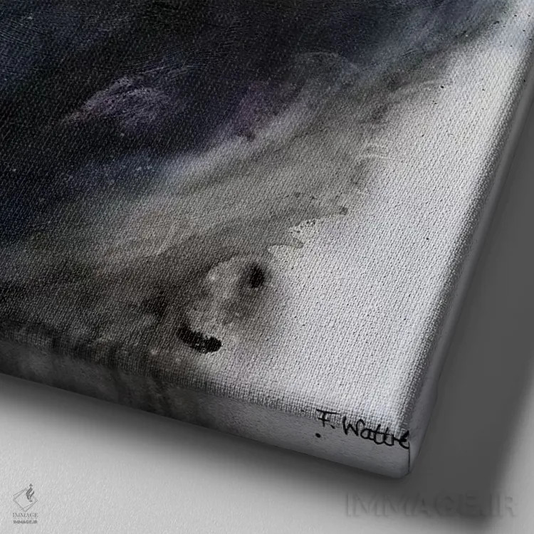 تابلو رومئو و ژولیت اثر فرانسواز واتره - نمای نزدیک بافت بوم