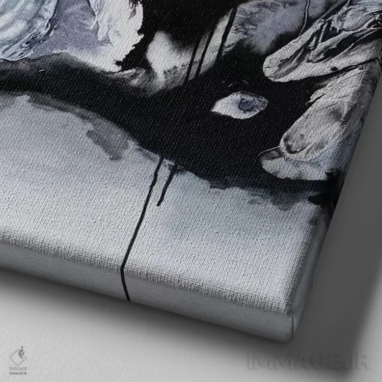 تابلو فراتر از آسمان II اثر فرانسواز واتره - نمای نزدیک بافت بوم