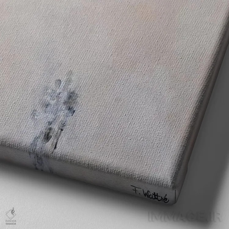 تابلو جایی، زمانی اثر فرانسواز واتره - نمای نزدیک بافت بوم