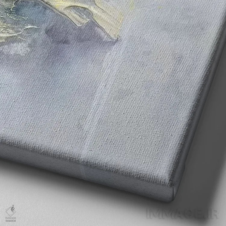 تابلو لبخند بزن و نفس بکش اثر فرانسواز واتره - نمای نزدیک بافت بوم