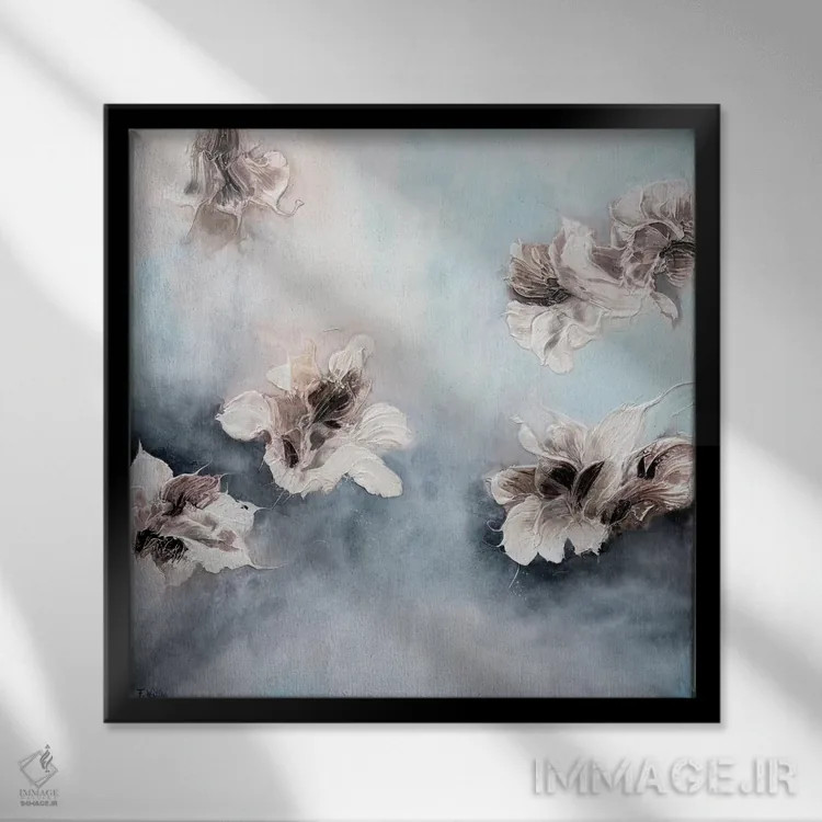 تابلو خاطرات آنتیگوا (جزیره کارائیب) اثر فرانسواز واتره - نمای قابدار مشکی