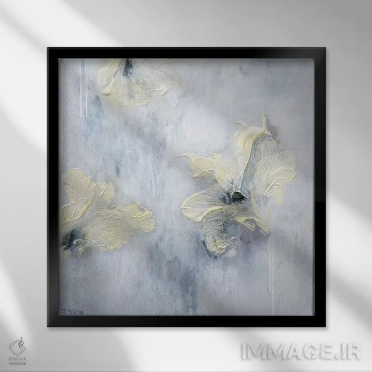 تابلو لبخند بزن و نفس بکش اثر فرانسواز واتره - نمای قابدار مشکی