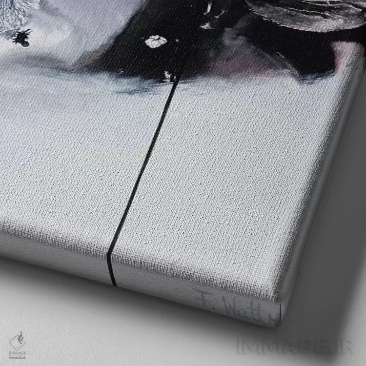 تابلو فراتر از آسمان III اثر فرانسواز واتره - نمای نزدیک بافت بوم