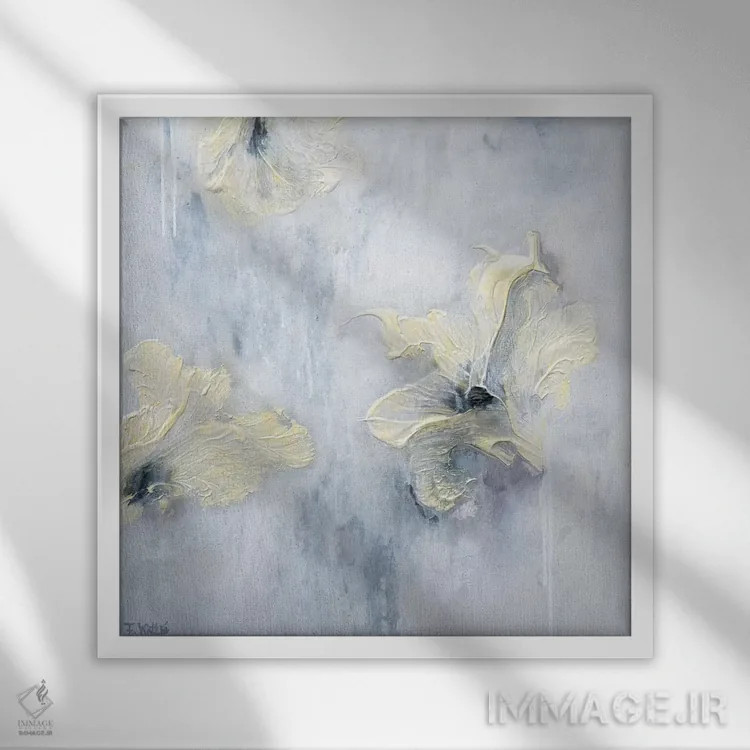 تابلو لبخند بزن و نفس بکش اثر فرانسواز واتره - نمای قابدار سفید