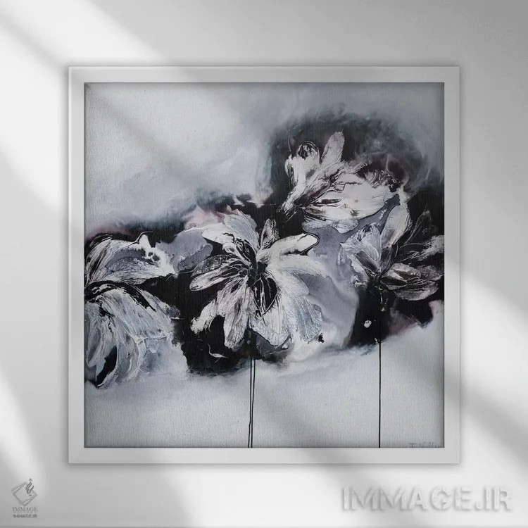 تابلو فراتر از آسمان III اثر فرانسواز واتره - نمای قابدار سفید