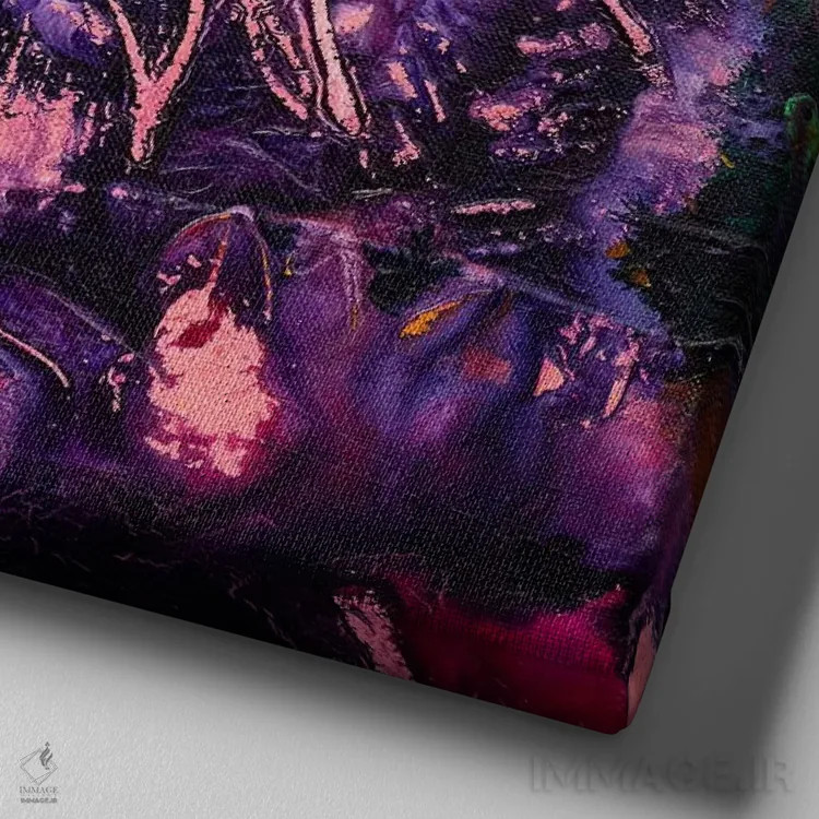 تابلو عطر تابستان I اثر فرانسواز واتره - نمای نزدیک بافت بوم