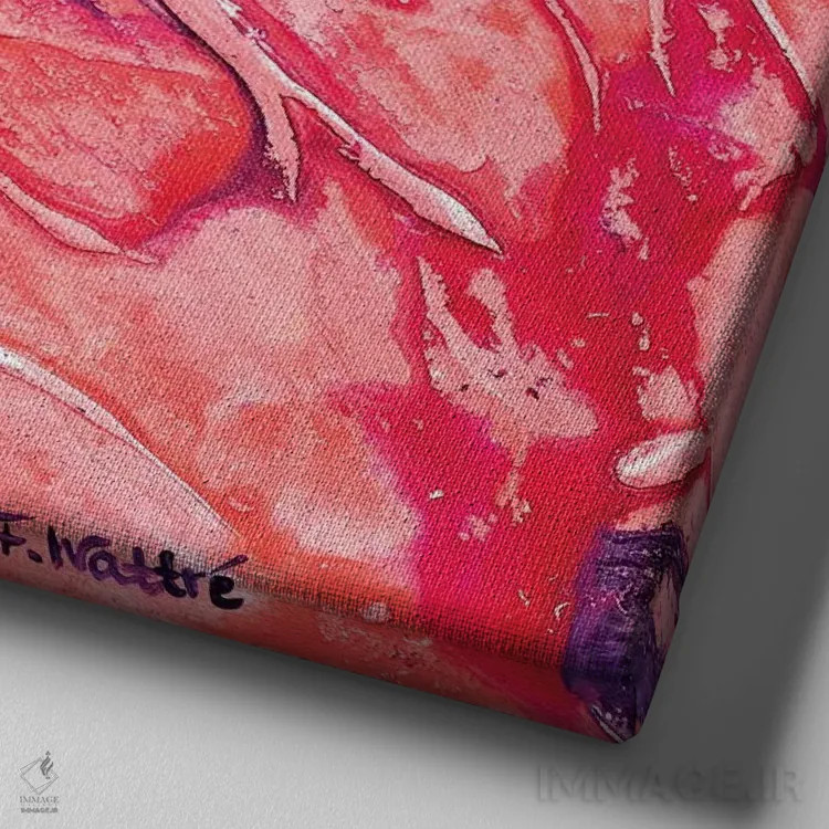 تابلو عطر تابستان II اثر فرانسواز واتره - نمای نزدیک بافت بوم