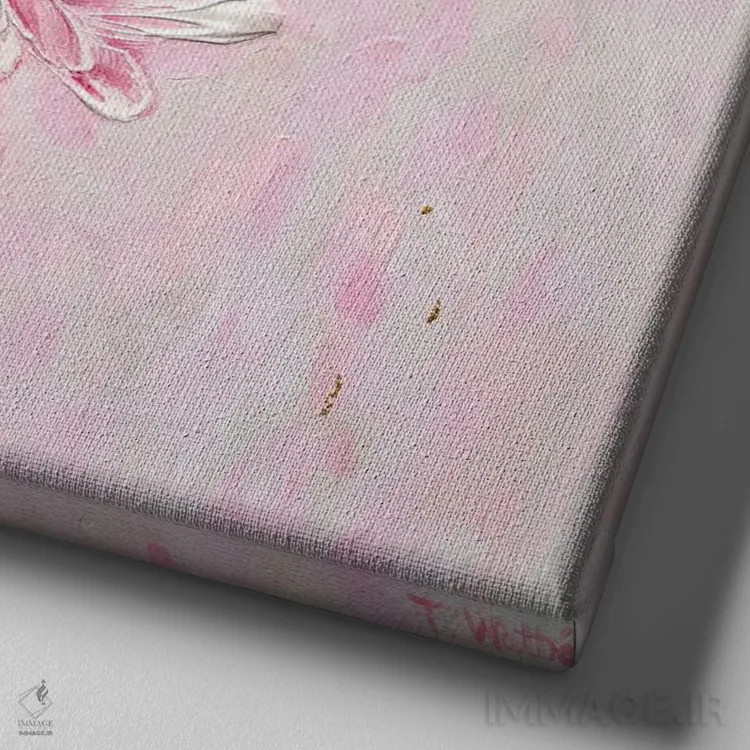 تابلو شادترین لبخند I اثر فرانسواز واتره - نمای نزدیک بافت بوم