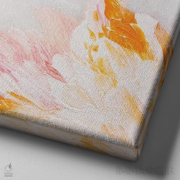 تابلو شادی درخشان اثر فرانسواز واتره - نمای نزدیک بافت بوم