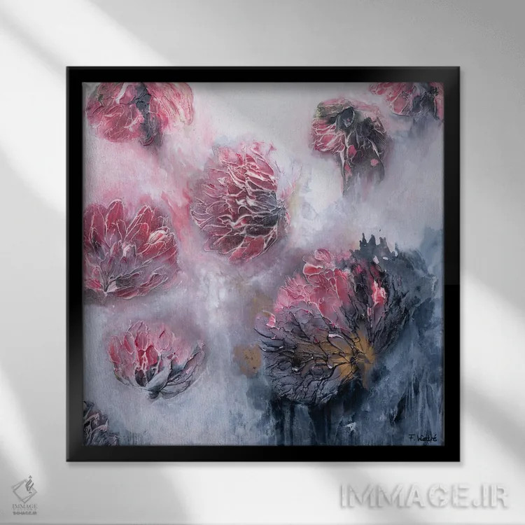 تابلو معلق در لحظهای آرام اثر فرانسواز واتره - نمای قابدار مشکی