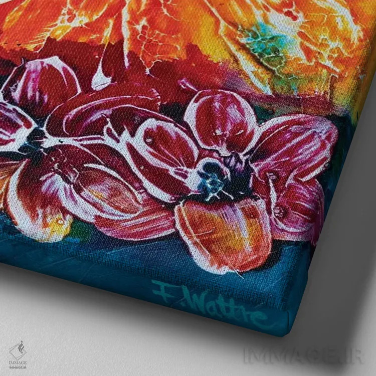 تابلو حس فلوریدا اثر فرانسواز واتره - نمای نزدیک بافت بوم