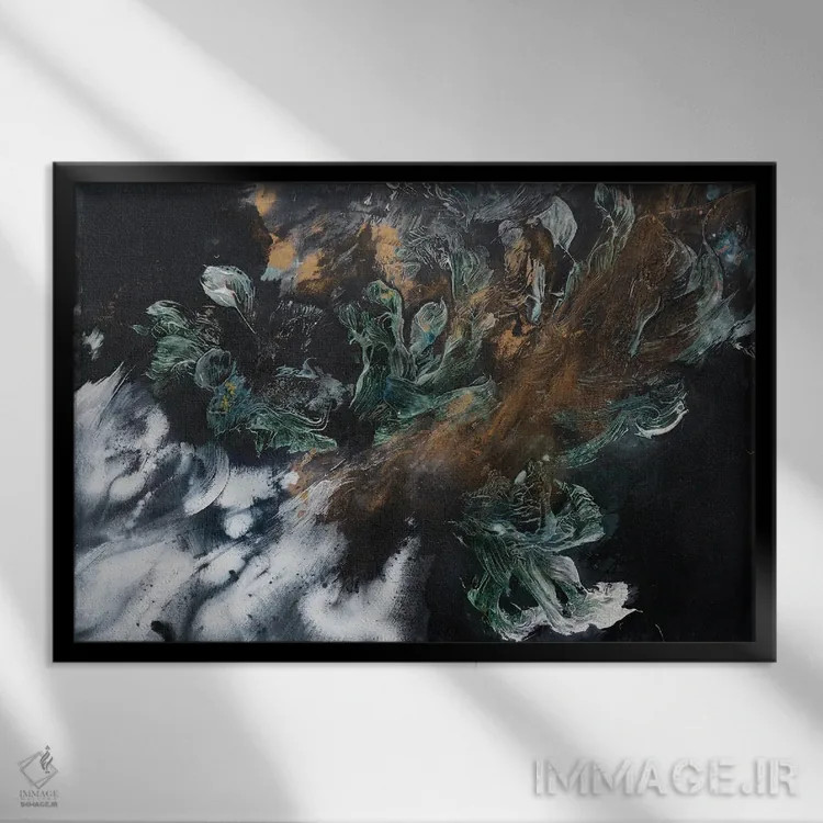 تابلو باغ زمردها اثر فرانسواز واتره - نمای قابدار مشکی