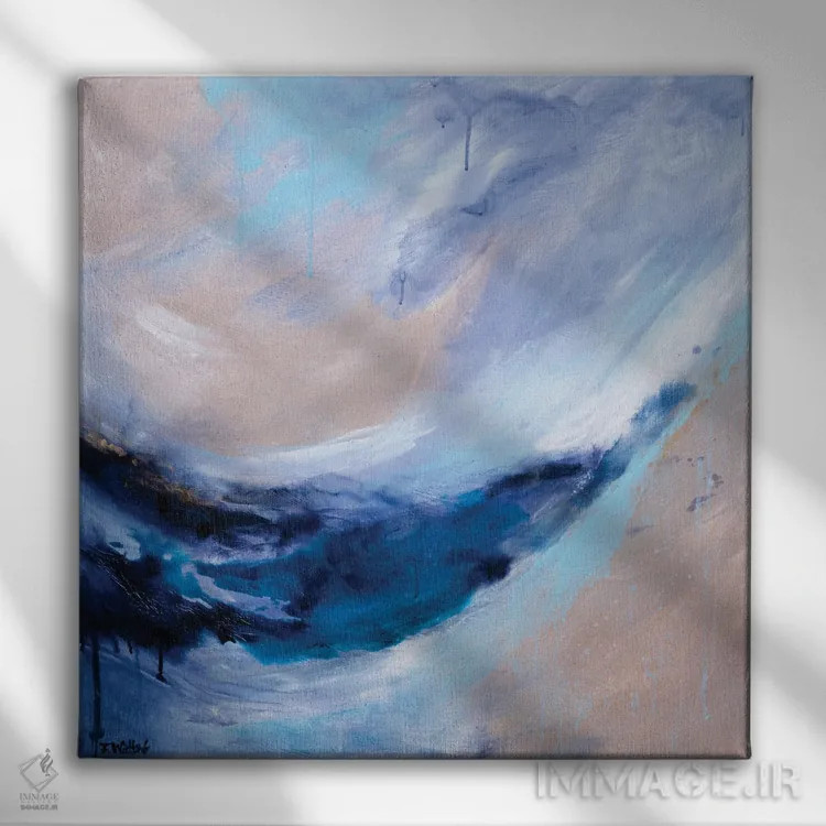 تابلو یک روز کنار اقیانوس اثر فرانسواز واتره - نمای روبهرو روی دیوار
