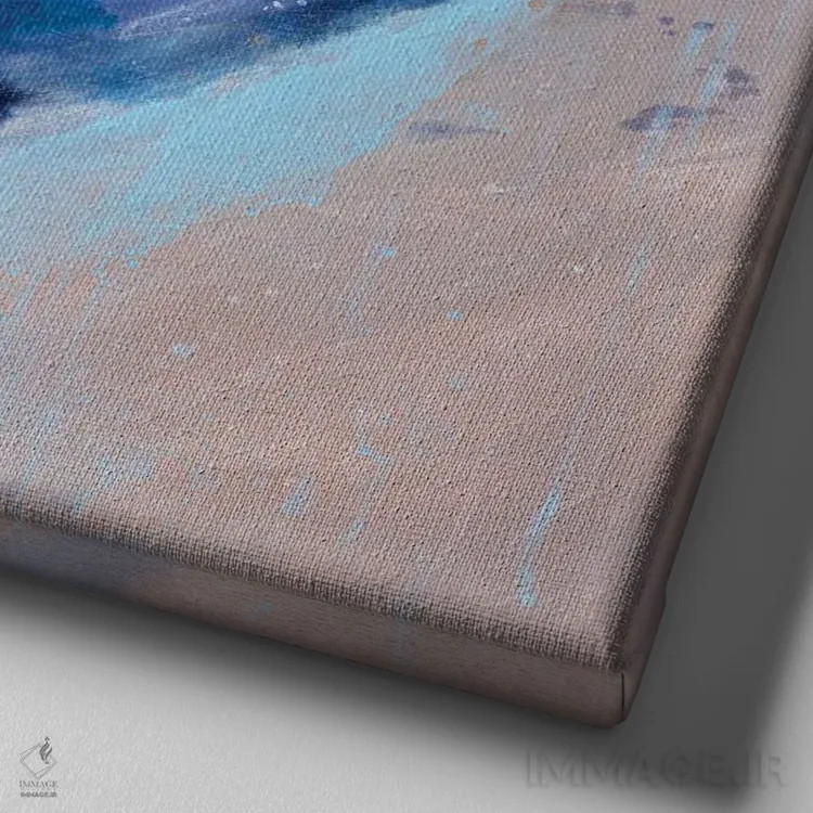 تابلو یک روز کنار اقیانوس اثر فرانسواز واتره - نمای نزدیک بافت بوم