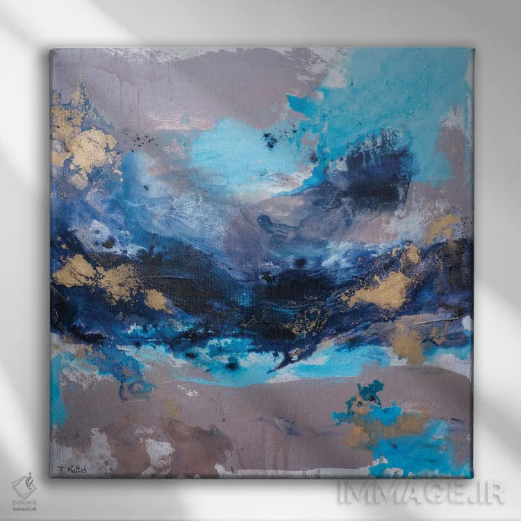 تابلو نسیم اقیانوس I اثر فرانسواز واتره - نمای روبهرو روی دیوار