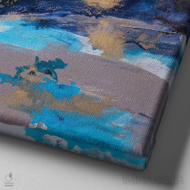 تابلو نسیم اقیانوس I اثر فرانسواز واتره - نمای نزدیک بافت بوم