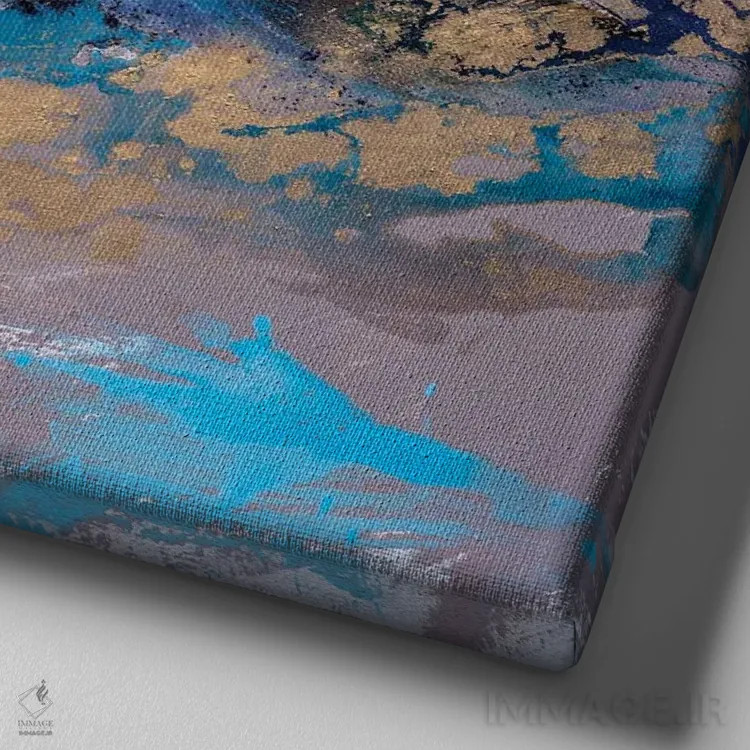 تابلو نسیم اقیانوس II اثر فرانسواز واتره - نمای نزدیک بافت بوم