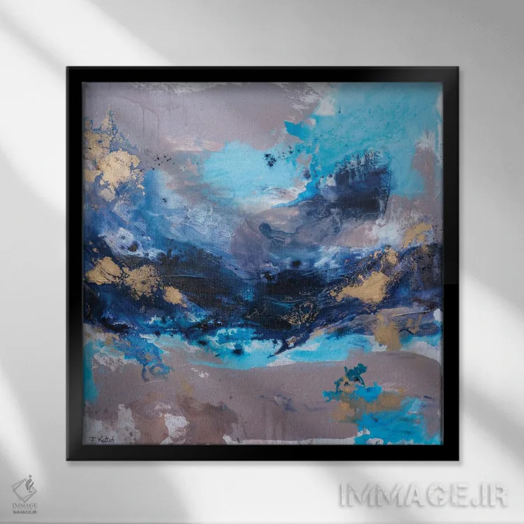 تابلو نسیم اقیانوس I اثر فرانسواز واتره - نمای قابدار مشکی