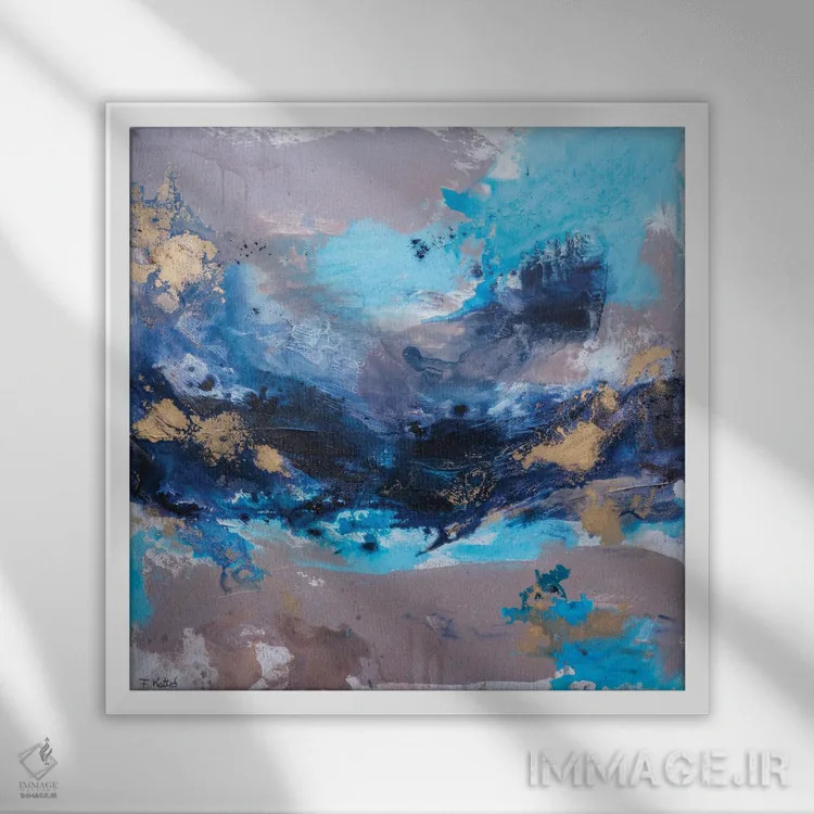 تابلو نسیم اقیانوس I اثر فرانسواز واتره - نمای قابدار سفید