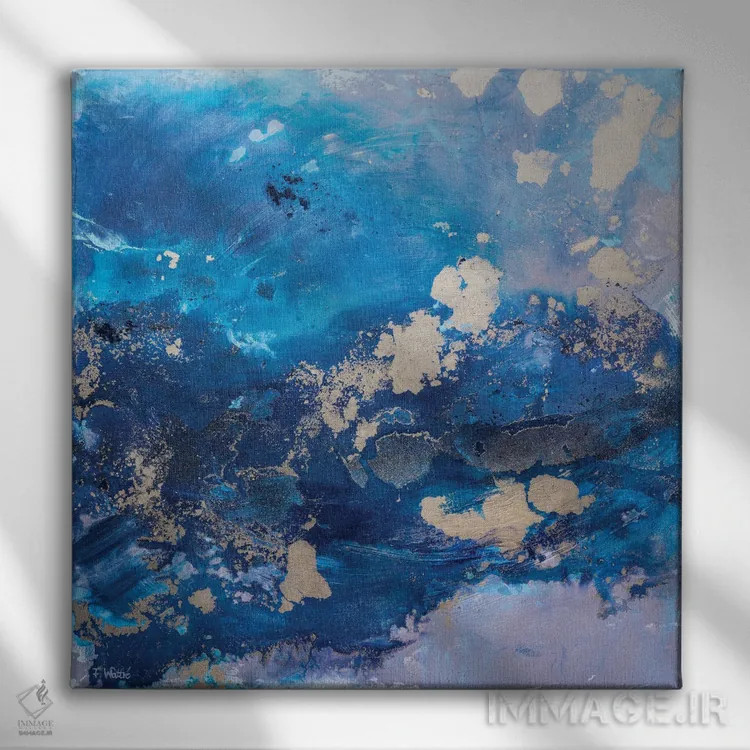 تابلو غواصی در پرتو آفتاب اثر فرانسواز واتره - نمای روبهرو روی دیوار