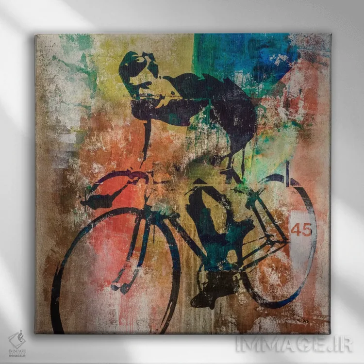تابلو مسابقه دوچرخهسواری اثر فرانسیس وارد - نمای روبهرو روی دیوار