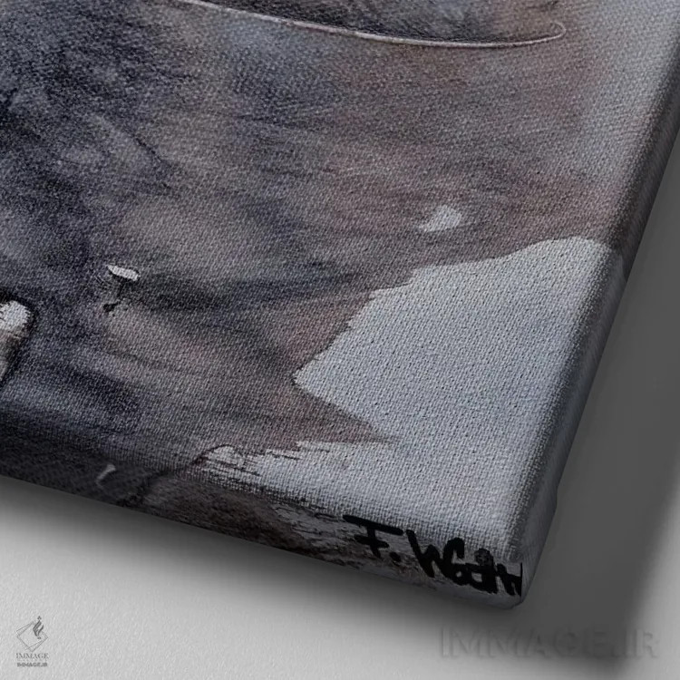 تابلو خاک قدردانی I اثر فرانسواز واتره - نمای نزدیک بافت بوم