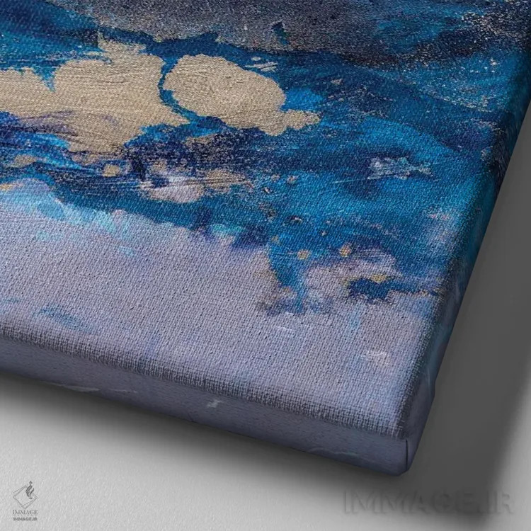 تابلو غواصی در پرتو آفتاب اثر فرانسواز واتره - نمای نزدیک بافت بوم