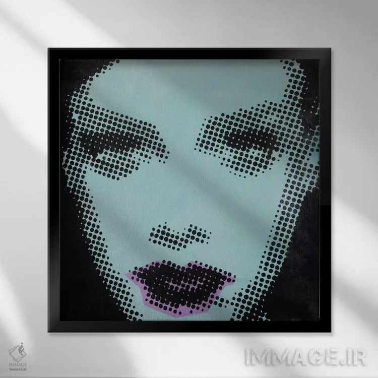 تابلو رژ لب اثر فرانسیس وارد - نمای قابدار مشکی