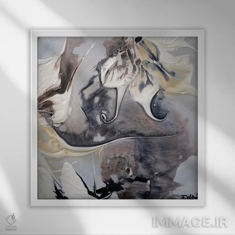 تابلو خاک قدردانی I اثر فرانسواز واتره - نمای قابدار سفید