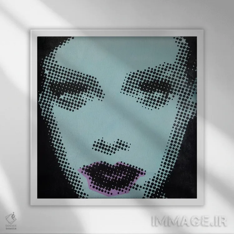 تابلو رژ لب اثر فرانسیس وارد - نمای قابدار سفید