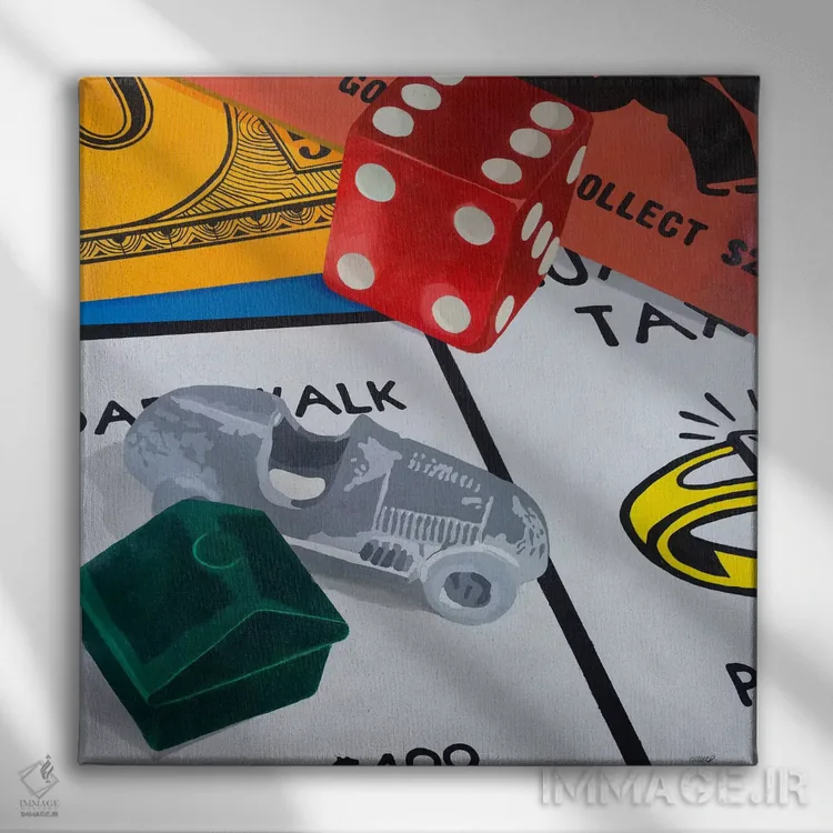 تابلو زمان بازی اثر فرانسیس وارد - نمای روبهرو روی دیوار