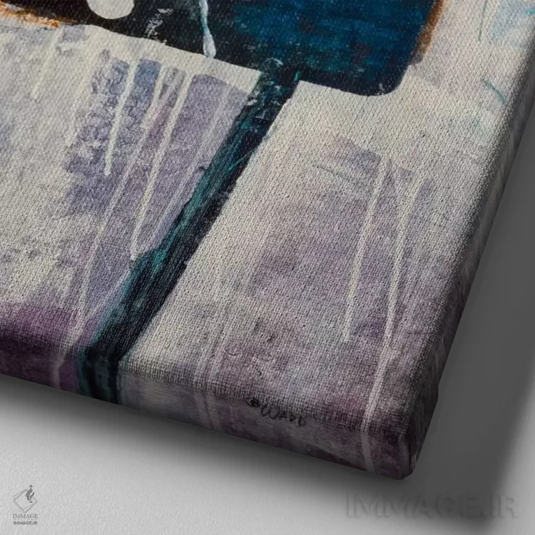 تابلو نوار میکس (کاست ترکیبی) اثر فرانسیس وارد - نمای نزدیک بافت بوم