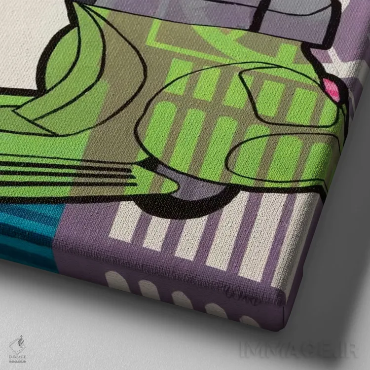 تابلو انگلستان میرقصد اثر فرانسیس وارد - نمای نزدیک بافت بوم