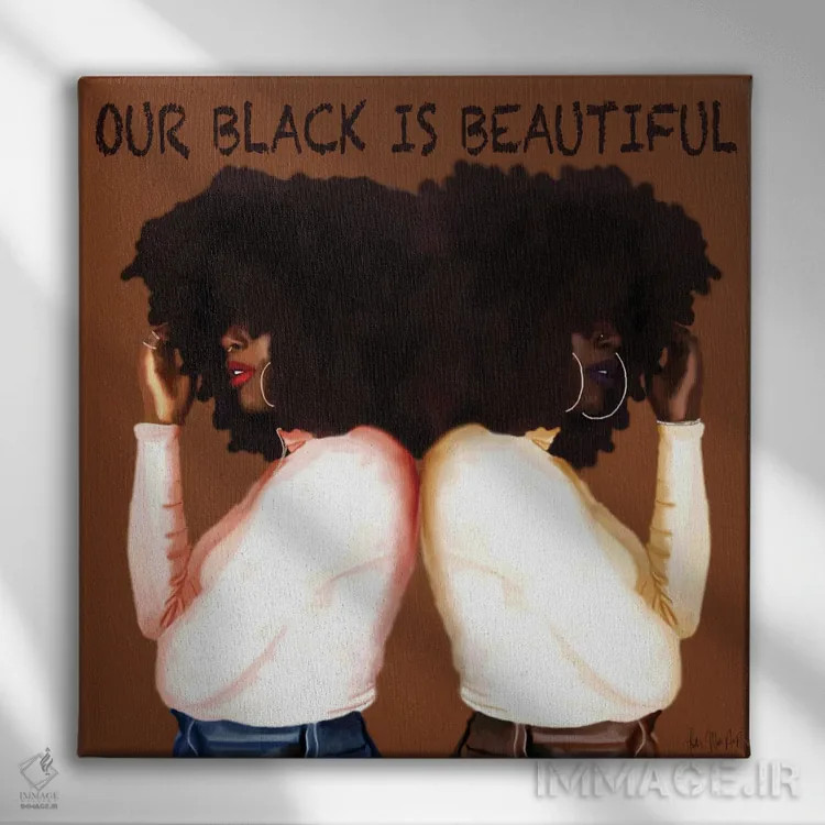 تابلو مشکی زیباست اثر فِیث ویت آن ای (نام مستعار هنری) - نمای روبهرو روی دیوار