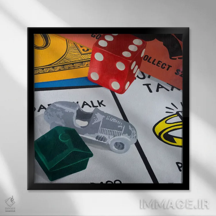 تابلو زمان بازی اثر فرانسیس وارد - نمای قابدار مشکی