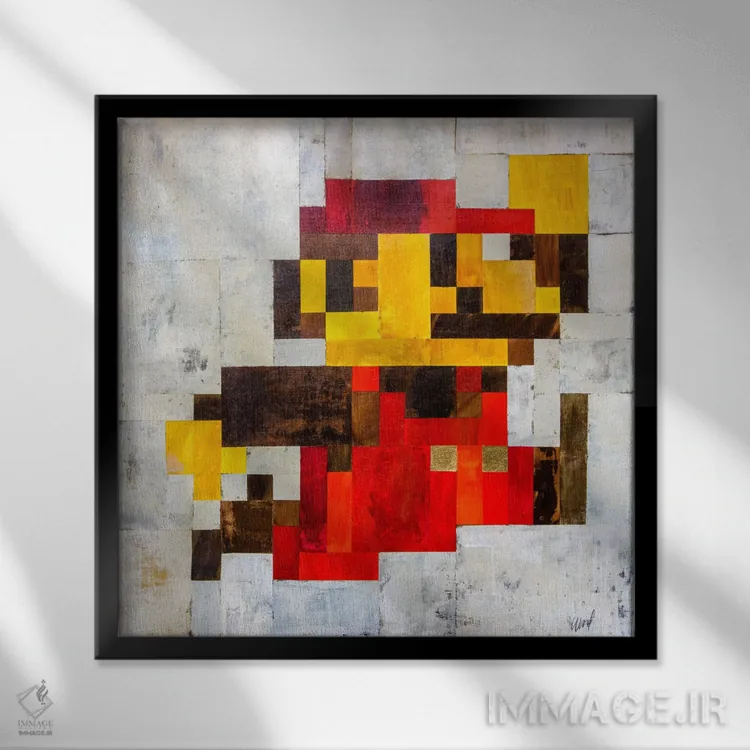 تابلو ماریو پستمدرن اثر فرانسیس وارد - نمای قابدار مشکی